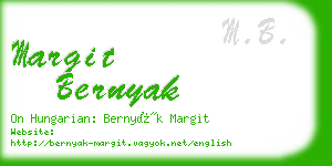 margit bernyak business card